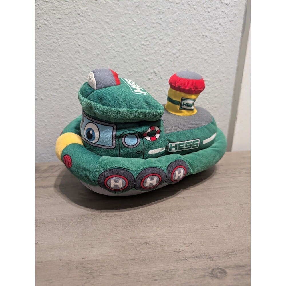 2023 Hess Plush Tugboat Light & Sound Tested Working 10" Stuffed Toy Ship Boat